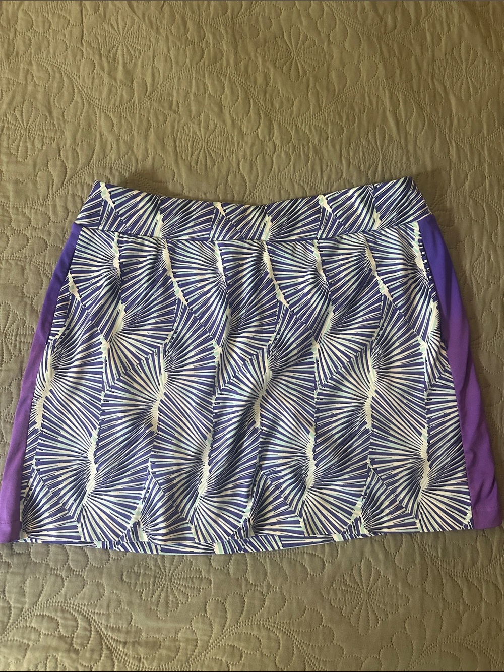 Tail Purple & White Printed athletic Skort